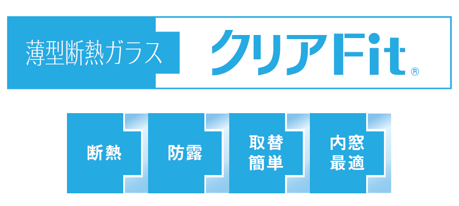 薄型断熱ガラス【クリアＦｉｔ】